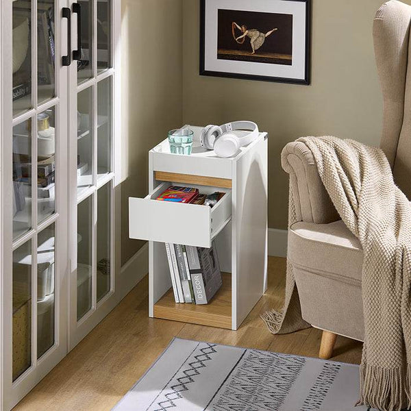 Nachttisch | Boxspringbett | Sofatisch | Beistelltisch | Nachtkommode | Weiss