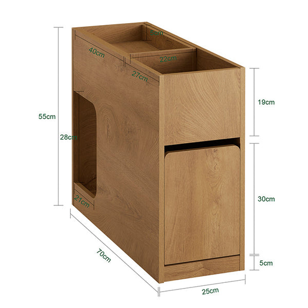 Nachttisch Beistelltisch Sofatisch Lagerschrank Schrank für Büro Natur