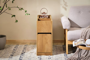 Nachttisch Beistelltisch Sofatisch Lagerschrank Schrank für Büro Natur