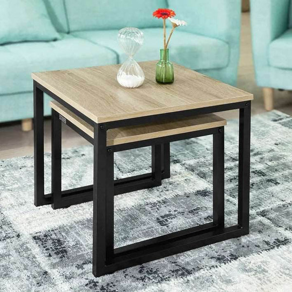 2 Satztische | Sofatisch | Couchtisch Schwarz