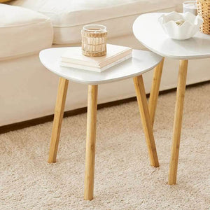 2er teilig Beistelltisch | Satztisch | Couchtisch | Weiss