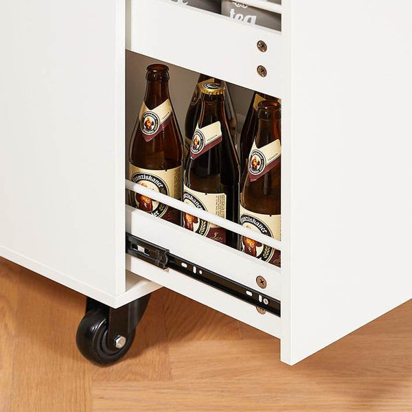 Design Küchenwagen mit Arbeitsplatte | Kücheninsel | Küchenschrank Sideboard Weiss