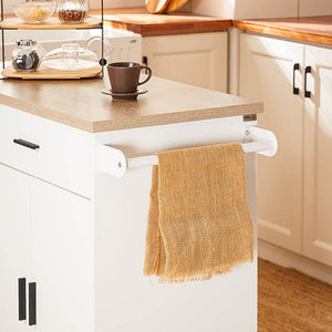 Design Küchenwagen mit Arbeitsplatte | Kücheninsel | Küchenschrank Sideboard Weiss