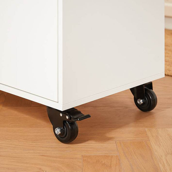 Design Küchenwagen mit Arbeitsplatte | Kücheninsel | Küchenschrank Sideboard Weiss
