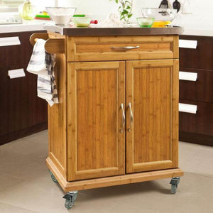 Küchenwagen | Küchenschrank Bambus | Servierwagen