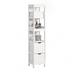 Bad Hochschrank | Badschrank Weiss | Badezimmermöbel Landhaus