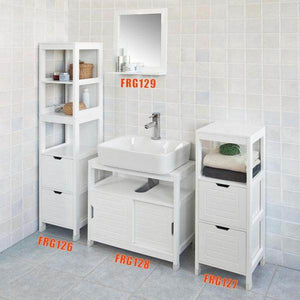 Bad Hochschrank | Badschrank Weiss | Badezimmermöbel Landhaus