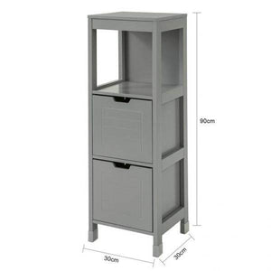 Badschrank stahlgrau | Badezimmermöbel Landhaus