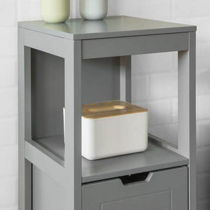 Badschrank stahlgrau | Badezimmermöbel Landhaus