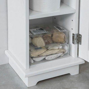 Toilettenpapierhalter | Toilettenpapier Aufbewahrung | Badezimmerschrank Weiss