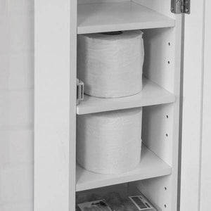 Toilettenpapierhalter | Toilettenpapier Aufbewahrung | Badezimmerschrank Weiss