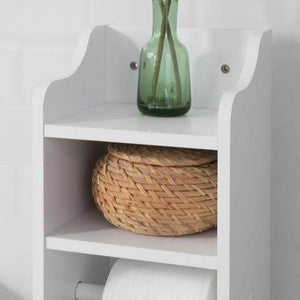 Toilettenpapierhalter | Toilettenpapier Aufbewahrung | Badezimmerschrank Weiss