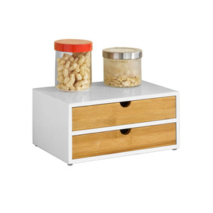 Kaffeekapsel Box Aufbewahrungsbox Schubladenbox Bambus FRG180-WN