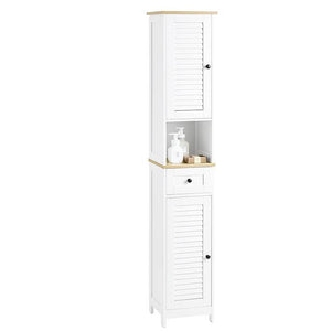 Badezimmer-Hochschrank | Badschrank | Badregal | Weissnatur