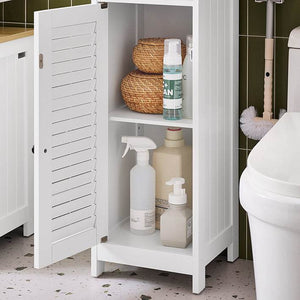 Badezimmer-Hochschrank | Badschrank | Badregal | Weissnatur