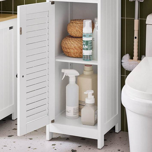 Badezimmer-Hochschrank | Badschrank | Badregal | Weissnatur