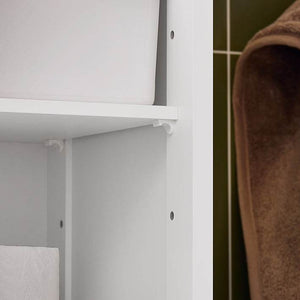 Badezimmer-Hochschrank | Badschrank | Badregal | Weissnatur