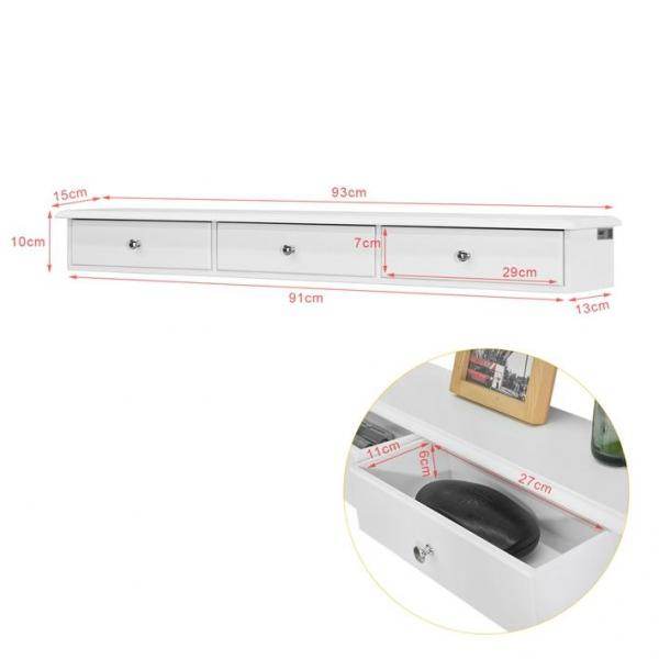 Schweberegal | Wandschublade | Wandregal Weiss