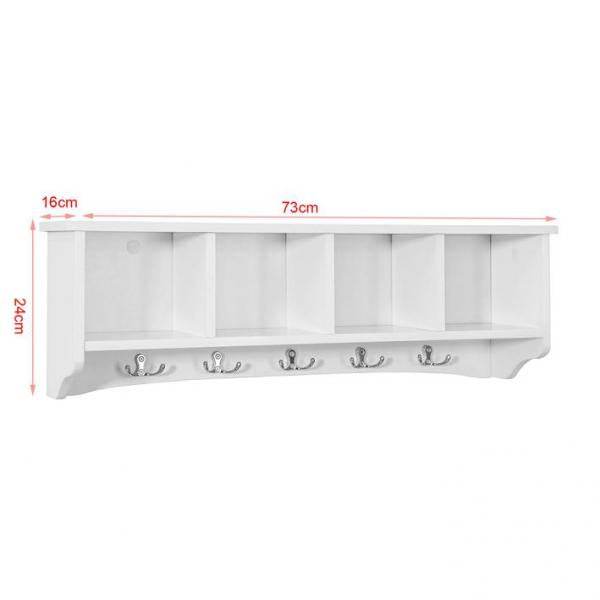 Wandgarderobe | Hängeregal | Flurgarderobe Weiss