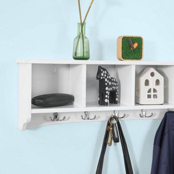 Wandgarderobe | Hängeregal | Flurgarderobe Weiss