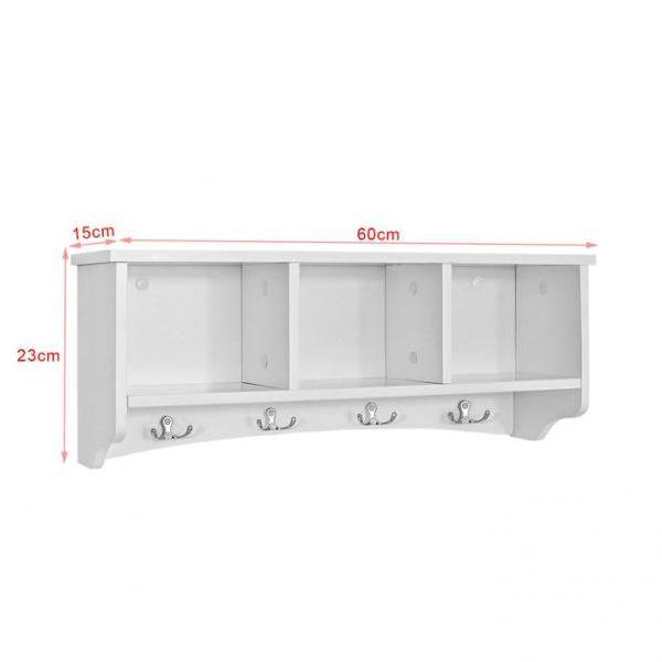 Wandgarderobe | Hängeregal | Flurgarderobe Weiss