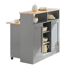 Sideboard mit Schiebetüren Küchenschrank Kommode hellgrau FSB36-HG