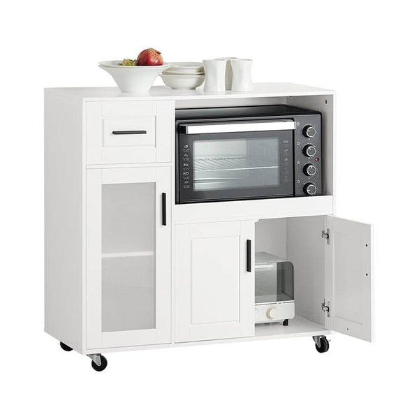 Küchenwagen | Sideboard auf Rollen | Küchenschrank| Rollwagen | Weiss FSB78-W