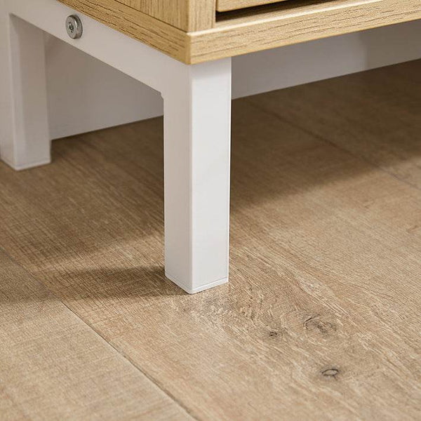 Schuhkipper Schuhschrank mit 4 Klappen schmal Schuhregal Natur
