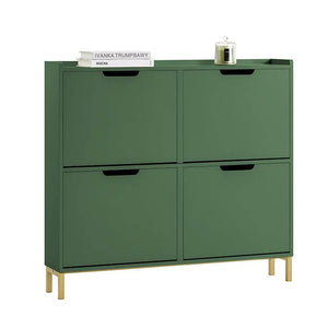 Schuhkipper Schuhschrank Dunkelgrün