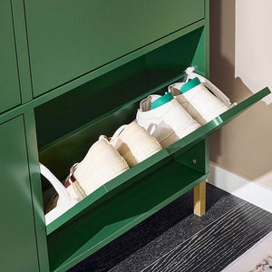 Schuhkipper Schuhschrank Dunkelgrün
