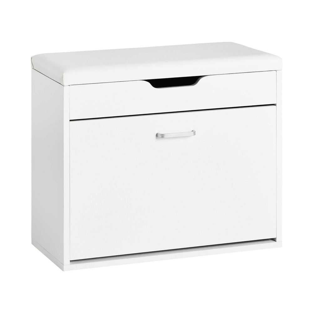 Schuhkipper Schuhbank mit Sitzkissen Weiss FSR95-W