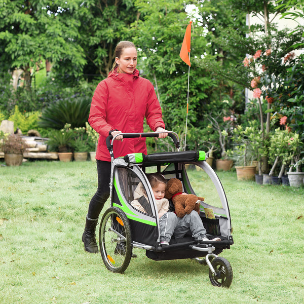 Fahrradanhänger 2-in-1 Joggerfunktion Kinderanhänger Veloanhänger
