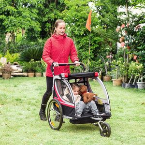 Fahrradanhänger 2-in-1 Joggerfunktion Kinderanhänger Veloanhänger