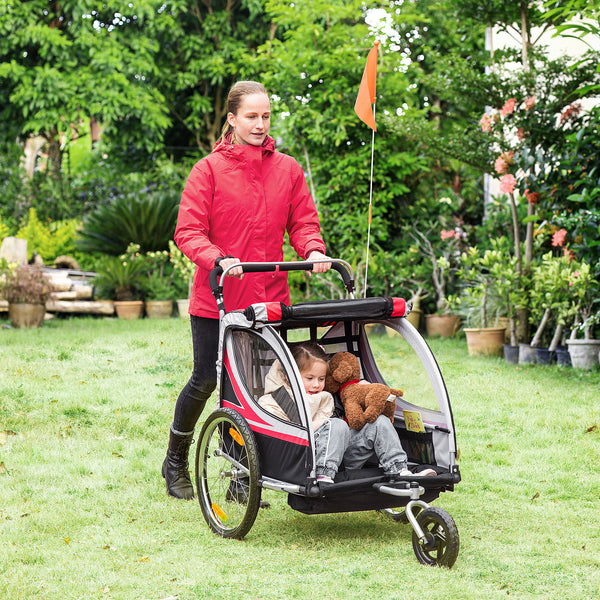 Fahrradanhänger 2-in-1 Joggerfunktion Kinderanhänger Veloanhänger