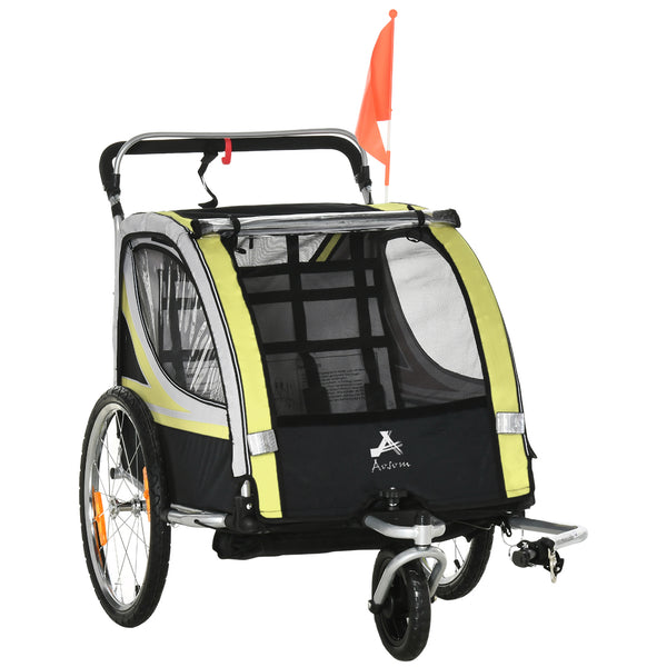 Fahrradanhänger 2-in-1 Joggerfunktion Kinderanhänger Veloanhänger