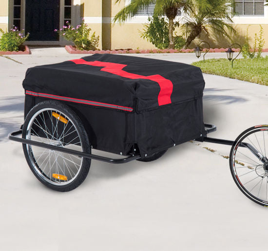 Fahrradanhänger Veloanhänger 40kg Traglast mit Blache