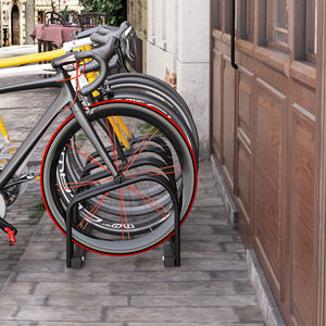 Fahrradständer Veloständer bis 5 Fahrräder schwarz 145x33x27cm