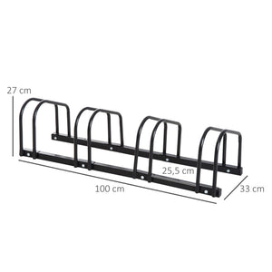 Fahrradständer Veloständer bis 5 Fahrräder schwarz 145x33x27cm