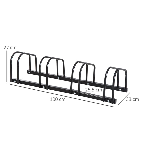 Fahrradständer Veloständer bis 5 Fahrräder schwarz 145x33x27cm