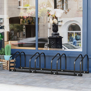 Fahrradständer Veloständer bis 5 Fahrräder schwarz 145x33x27cm