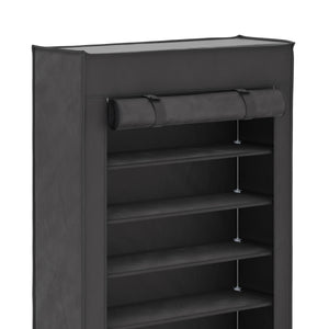 Schuhschrank faltbar 86 x 29 x 175 cm schwarz
