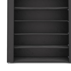 Schuhschrank faltbar 86 x 29 x 175 cm schwarz
