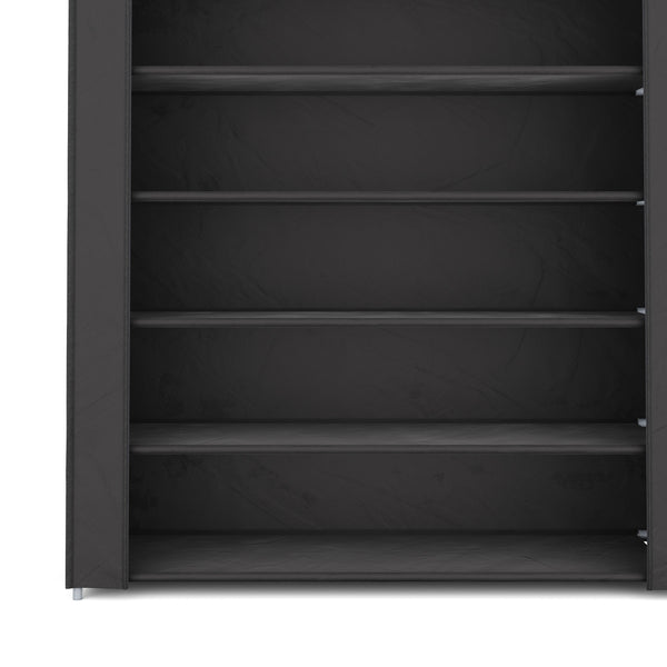 Schuhschrank faltbar 86 x 29 x 175 cm schwarz