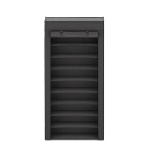 Schuhschrank faltbar 86 x 29 x 175 cm schwarz