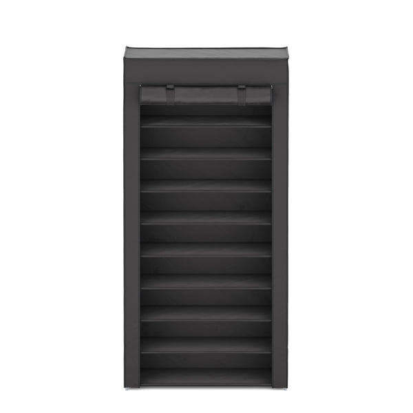 Schuhschrank faltbar 86 x 29 x 175 cm schwarz