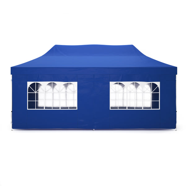 Faltpavillon 6 x 3 m blau inkl. 4 Seitenwände