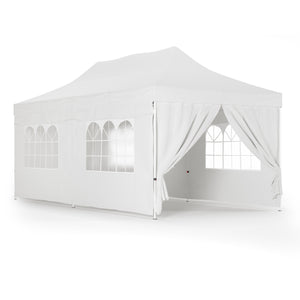 Faltpavillon 6 x 3 m weiss inkl. 6 Seitenwände
