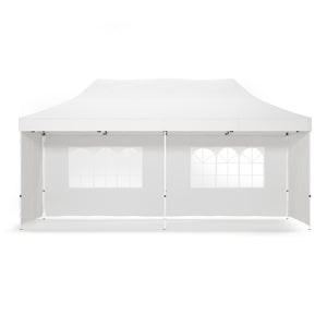 Faltpavillon 6 x 3 m weiss inkl. 6 Seitenwände