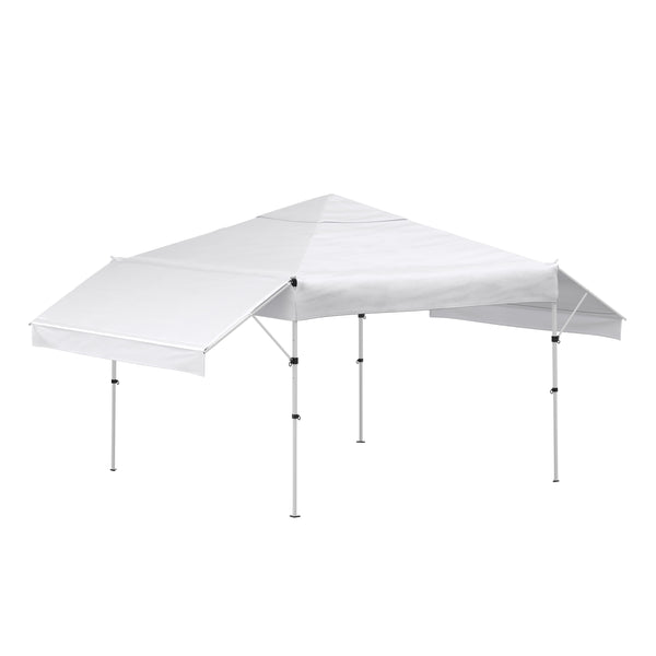 Faltpavillon LISON mit Seitenflügel 3 x 3 m weiss