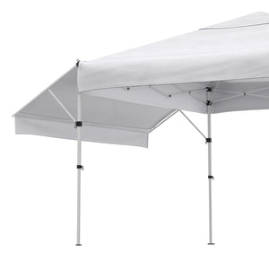 Faltpavillon LISON mit Seitenflügel 3 x 3 m weiss